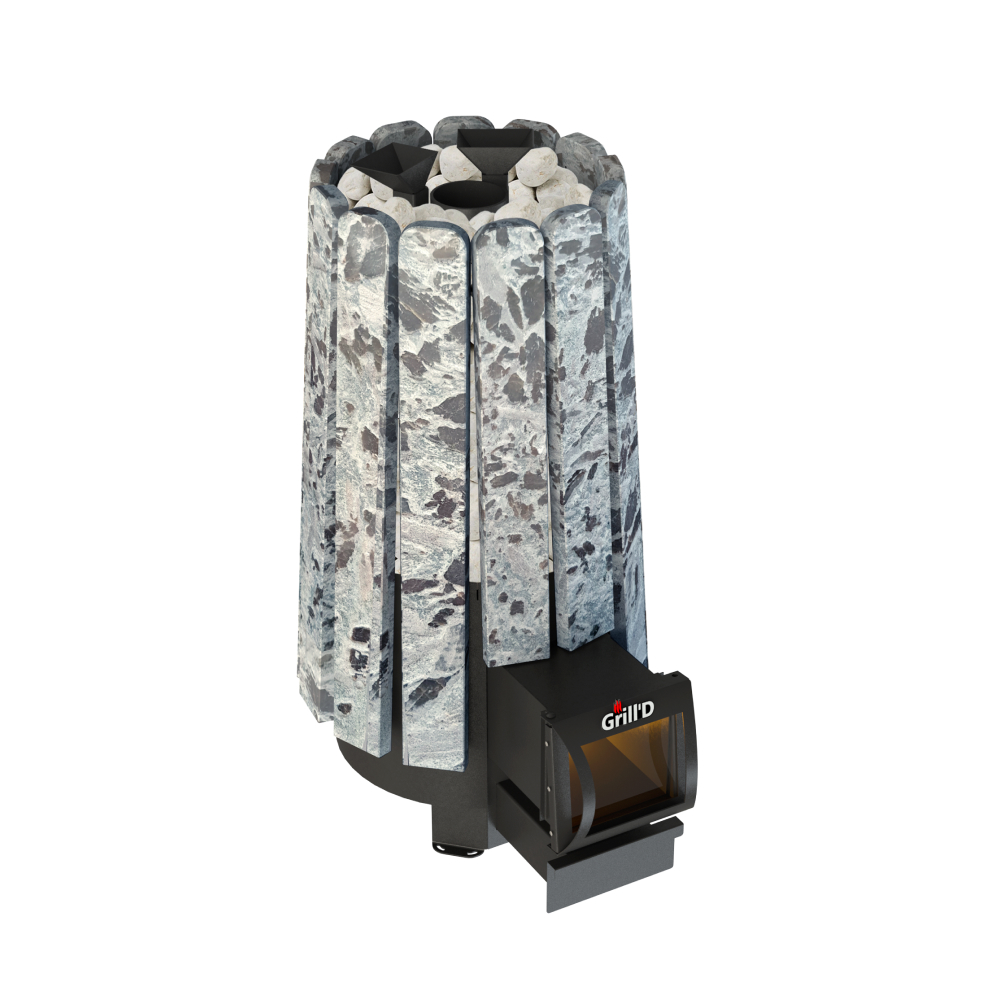 Дровяная банная печь Grill'D Cometa Vega 240 Long Stone (Серпентинит)