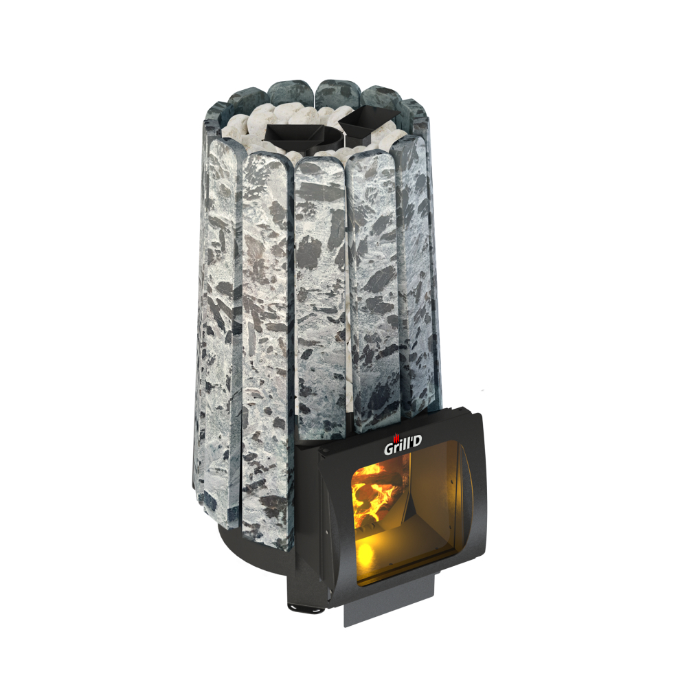 Дровяная банная печь Grill'D Cometa Vega 240 Short Max Stone (Серпентинит)
