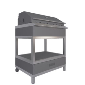 Мобильный модуль с угольным грилем