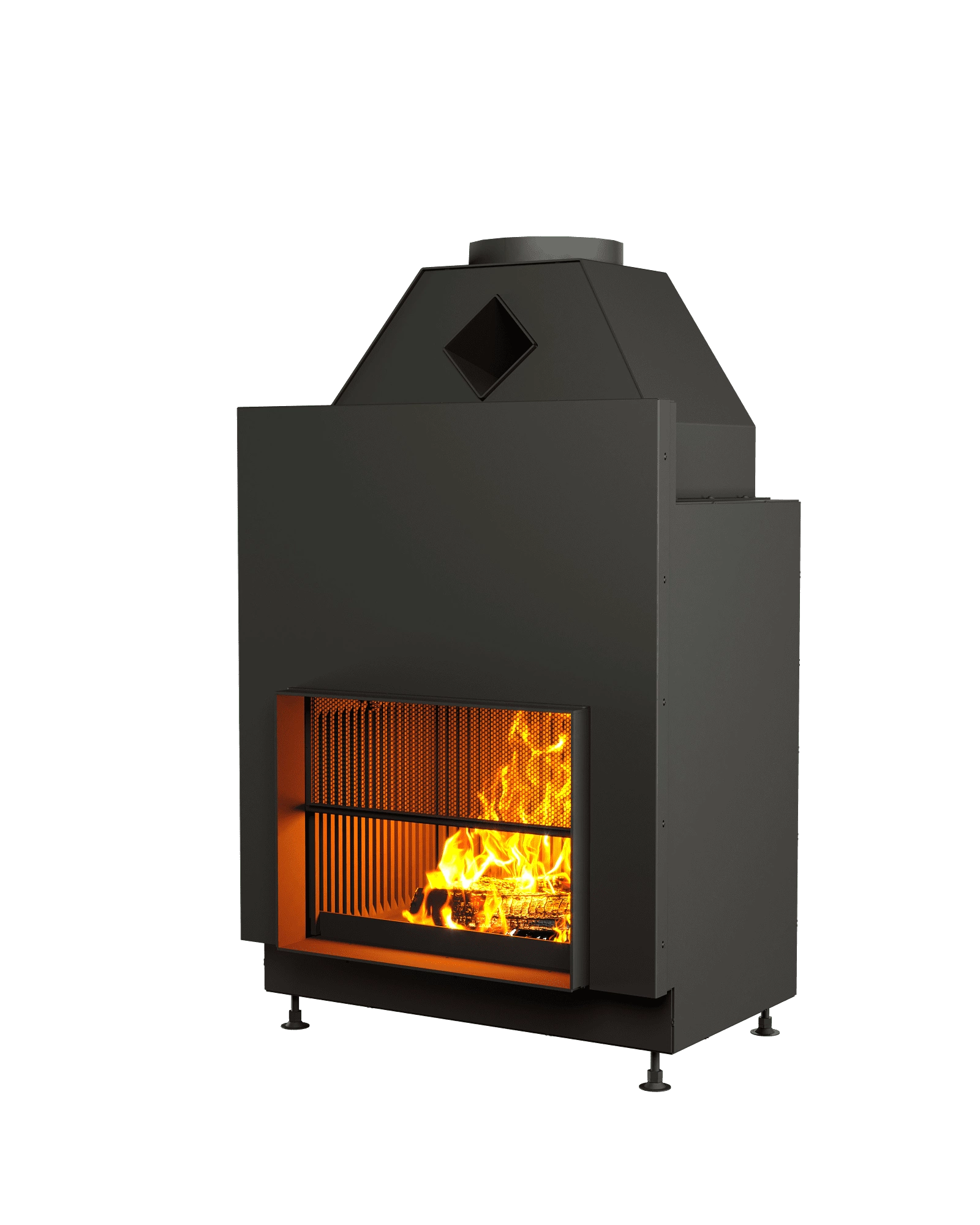 ОТКРЫТАЯ КАМИННАЯ ТОПКА С СЕТКОЙ АСТОВ О1С 6550