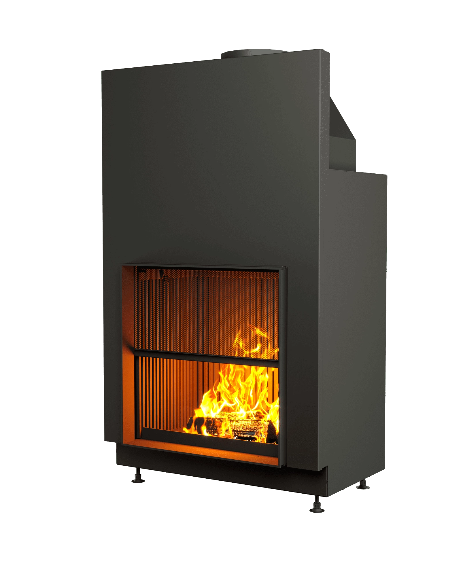 ОТКРЫТАЯ КАМИННАЯ ТОПКА С СЕТКОЙ АСТОВ О1С 7575