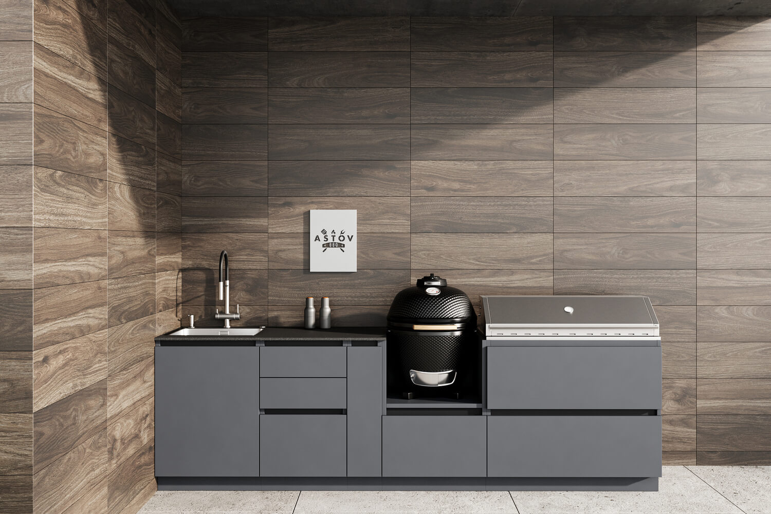 Комплекс барбекю Astov BBQ № 16 (ширина 3100 мм)