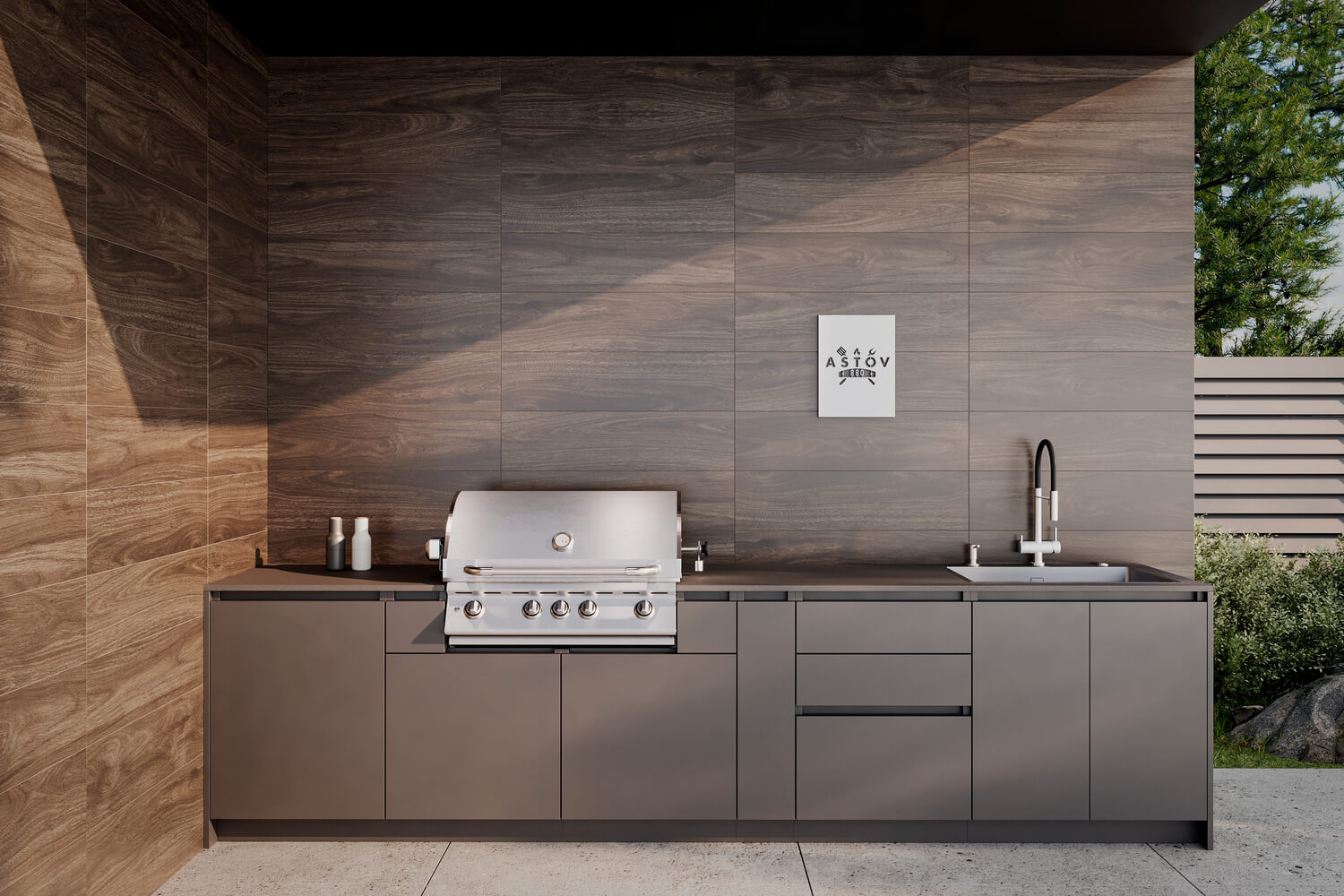 Зона барбекю Astov BBQ № 2 (ширина 3440 мм)