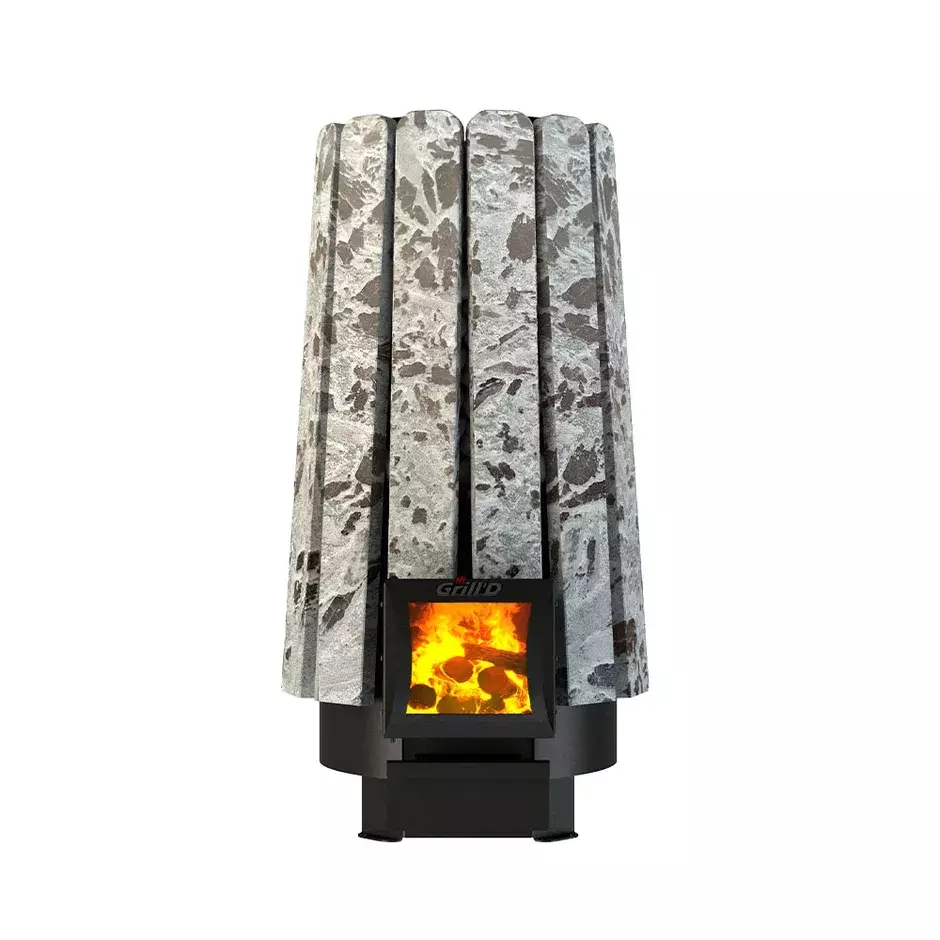 Дровяная банная печь Grill'D Cometa Vega 240 Short Stone Pro (Серпентинит) — изображение 3