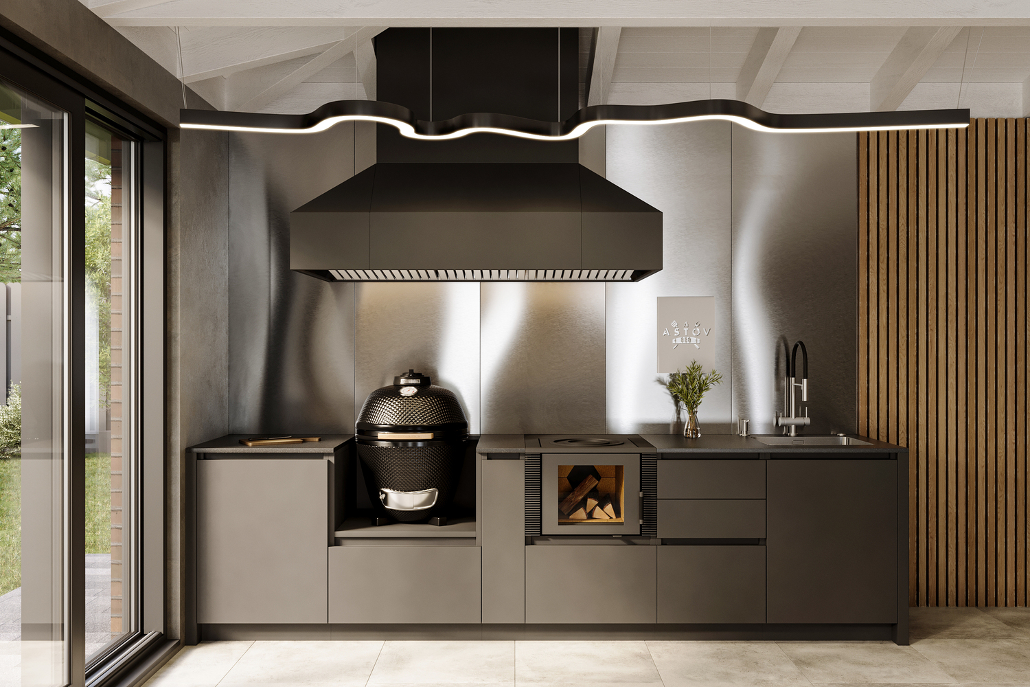 Зона барбекю Astov BBQ № 11 (ширина 3330 мм)