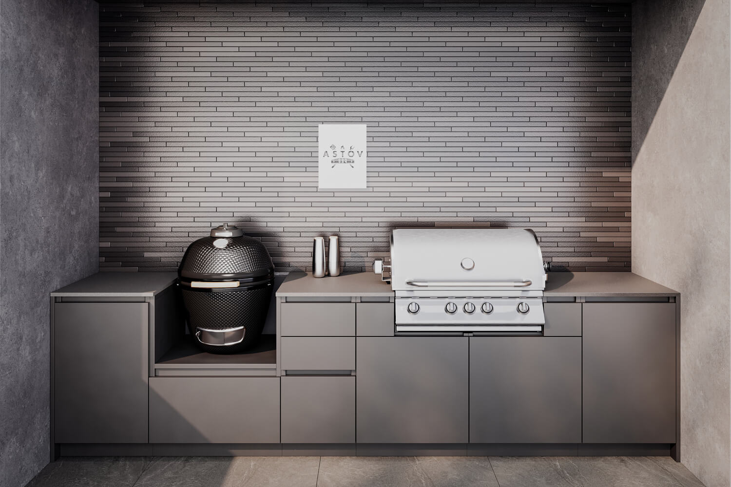 Зона барбекю Astov BBQ № 3 (ширина 3340 мм)