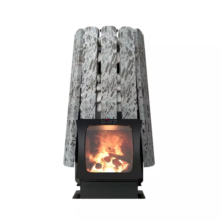 Дровяная банная печь Grill'D Cometa Vega 450 Short Max Stone Pro (Серпентинит) — изображение 3