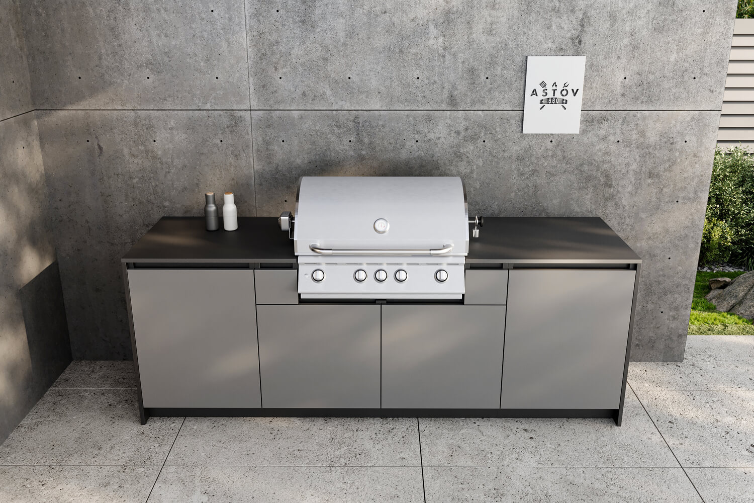 Зона барбекю Astov BBQ № 6 (ширина 2440 мм)