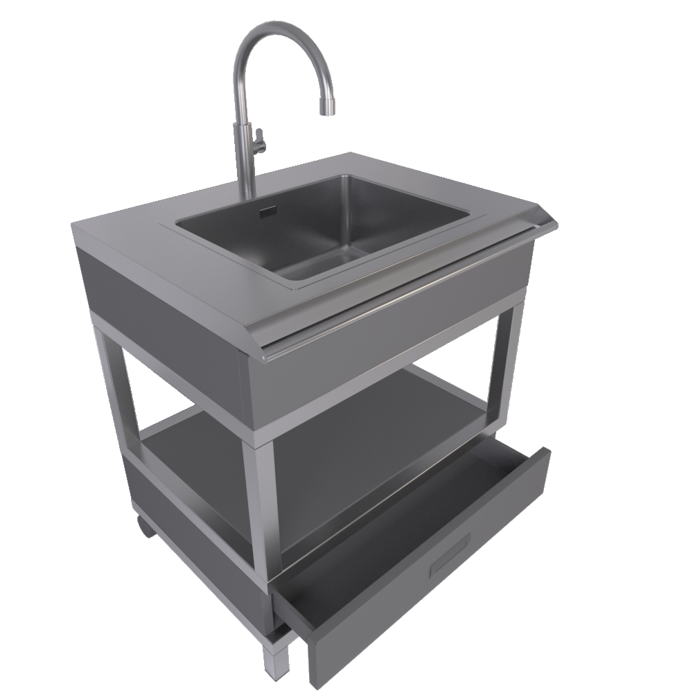 Мобильный модуль с мойкой (мойка и смеситель не входят в комплект)