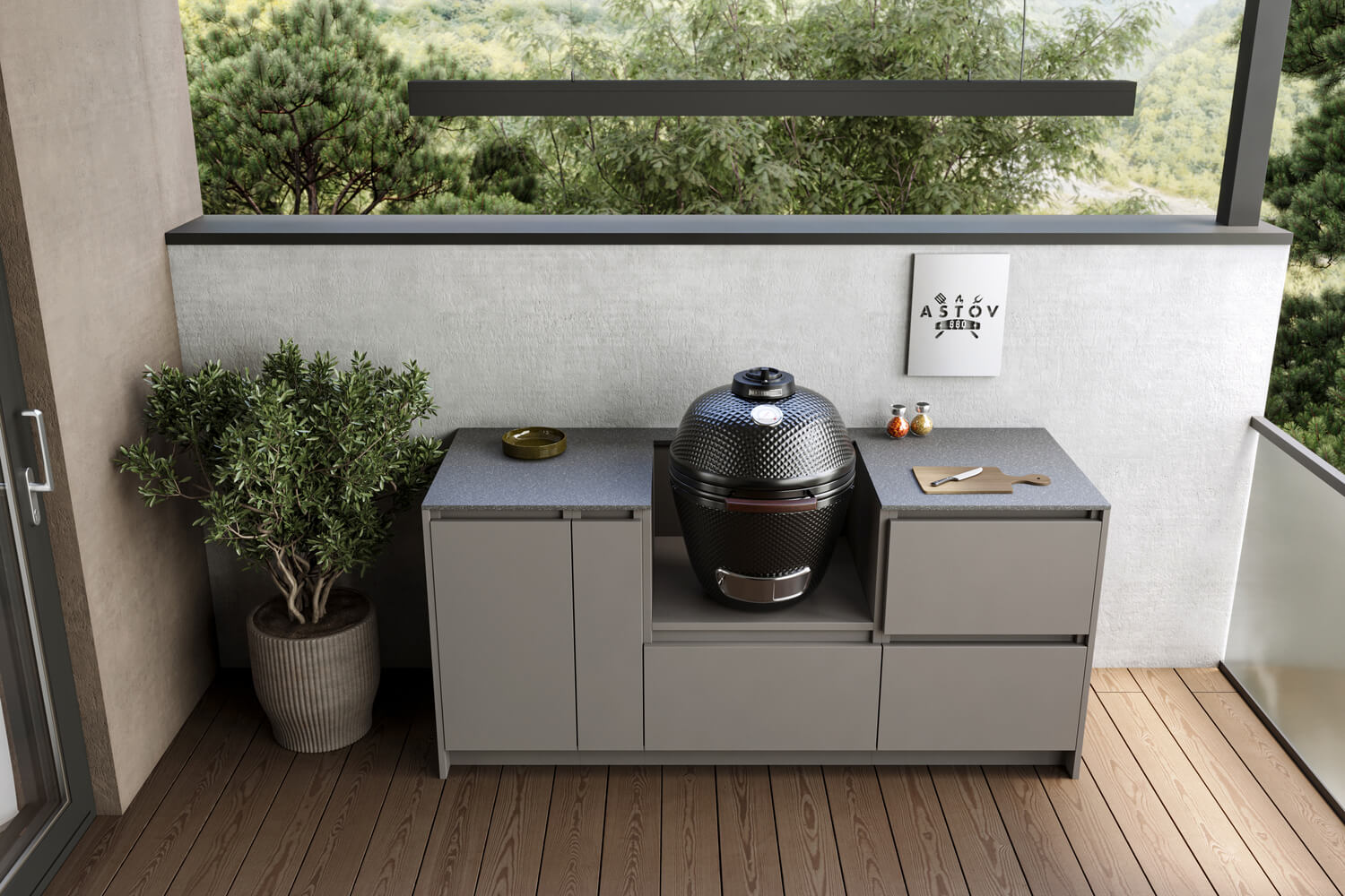 Зона барбекю Astov BBQ № 7 (ширина 1940 мм)