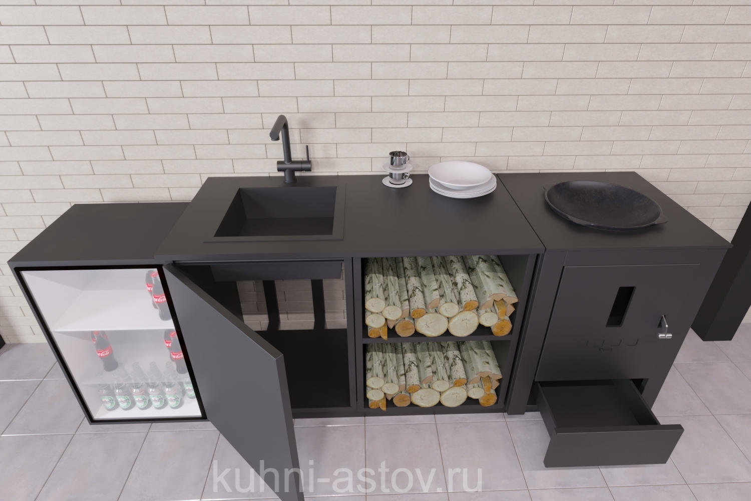 Барбекю комплекс ASTOV № 56