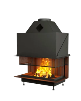 ОТКРЫТАЯ КАМИННАЯ ТОПКА С СЕТКОЙ АСТОВ О3С 9750