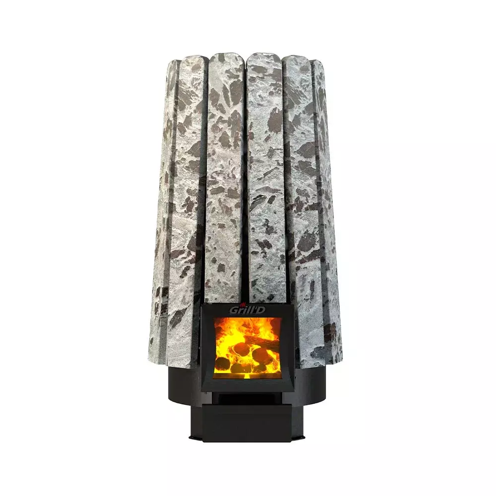 Дровяная банная печь Grill'D Cometa Vega 240 Long Stone (Серпентинит) — изображение 3