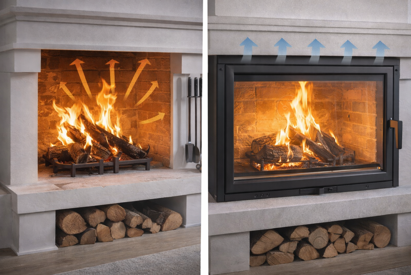 Каминная топка открытая или закрытая: как влияет на тепло, безопасность и расход топлива