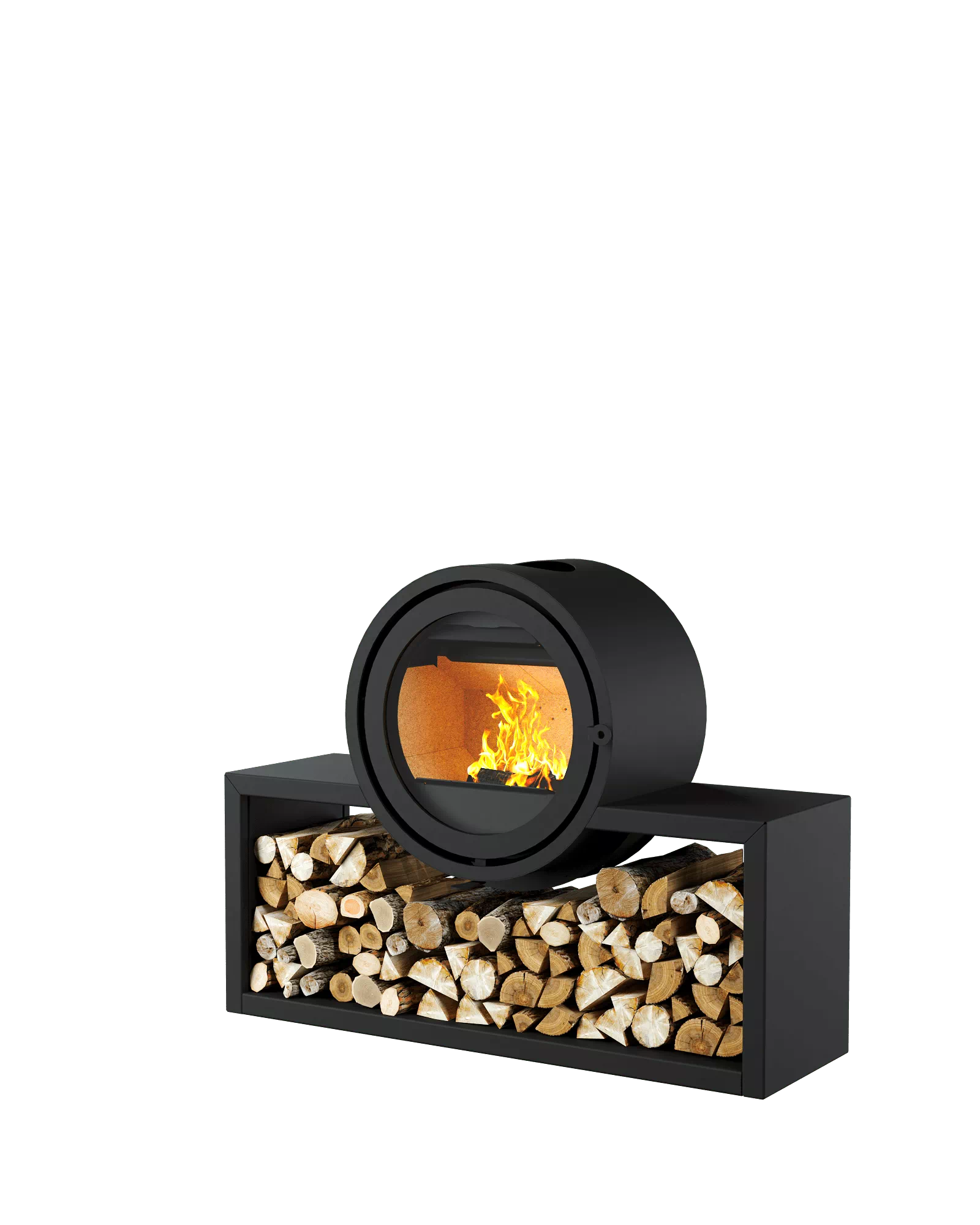 ПЕЧЬ-КАМИН D 600 на подиуме