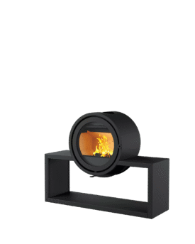 ПЕЧЬ-КАМИН D 600 НА ПОДИУМЕ