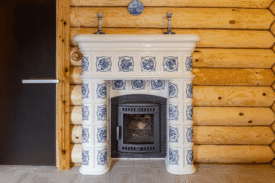 Облицовка банной печи коллекции "Русские изразцы"