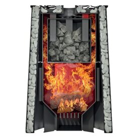 Дровяная банная печь Grill'D Violet 200 Long Max Pro Stone