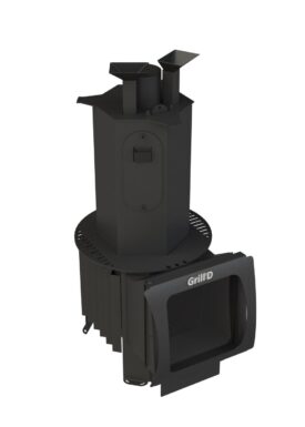 Дровяная банная печь Grill'D Cometa Vega 180 Short Stone (Серпентинит)