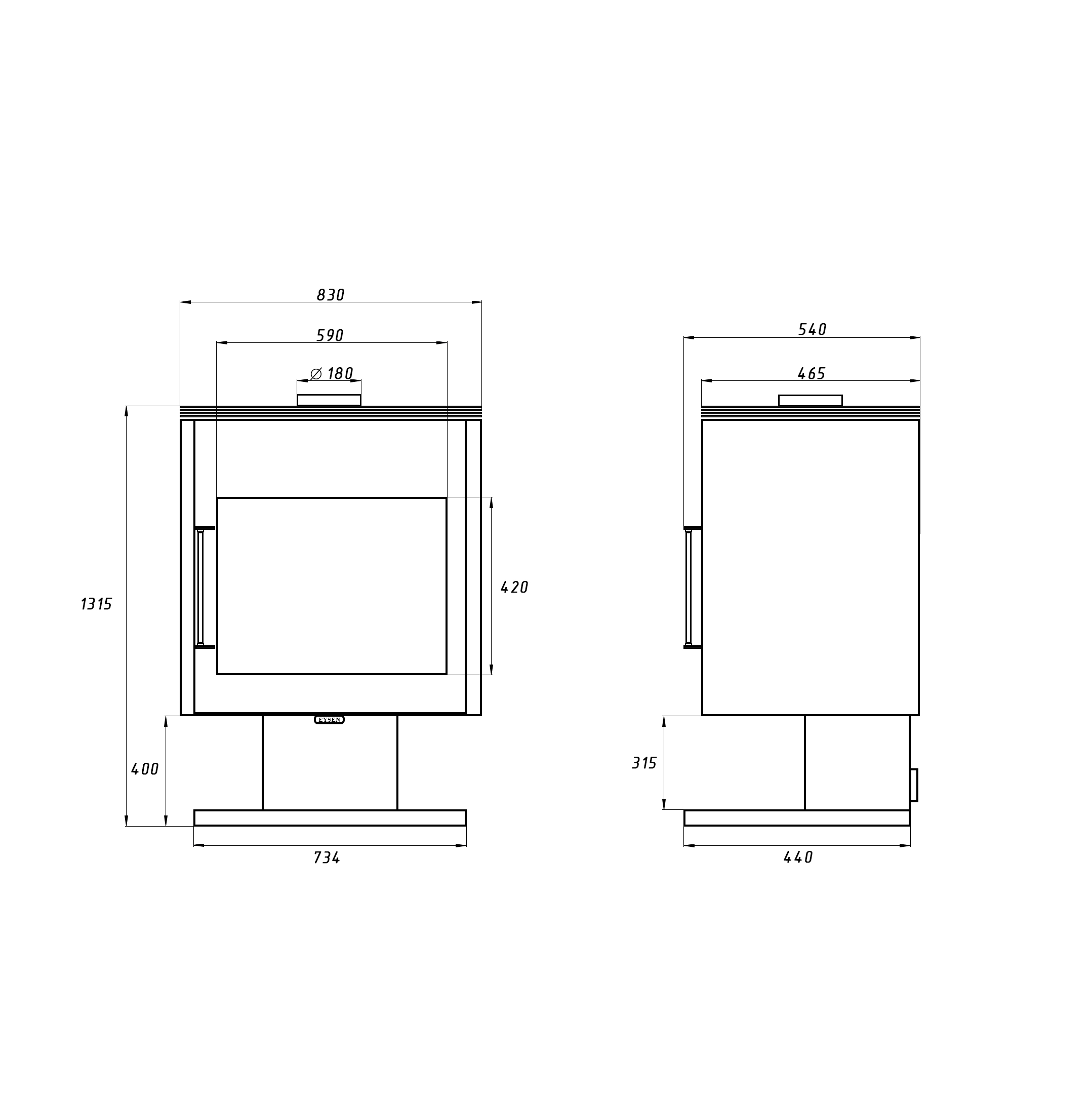 Печь-камин Eysen HN 14 — изображение 5