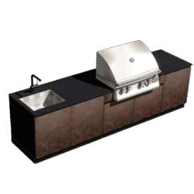 Линейная кухня BBQ ASTOV с газовым грилем