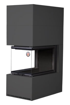 Камин РОДОС 900 ЧЕРНЫЙ, шамот черный